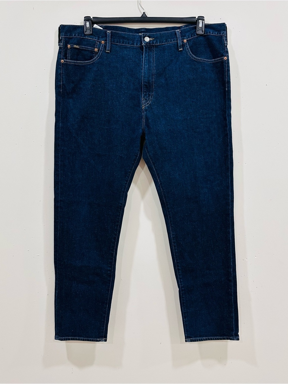 Polo Ralph Lauren Men's Dark Indigo Blue Denim Jeans Authentic Size 44x32